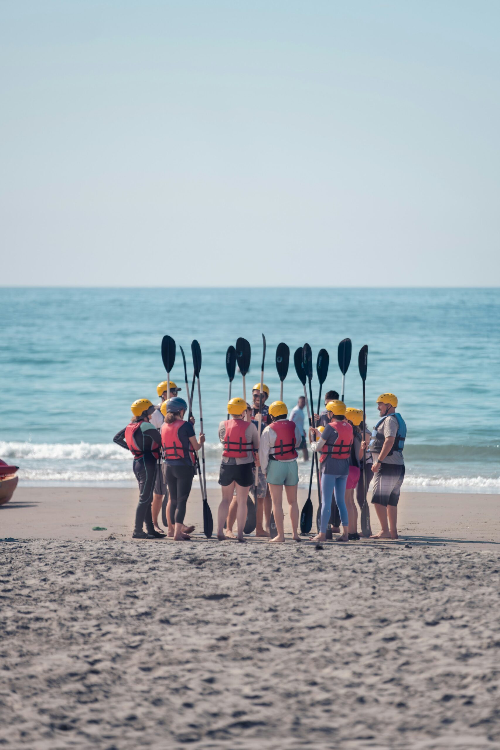 Beach games and group activities by the sea